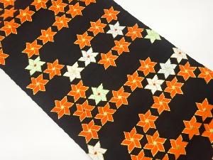 川島織物製　風車模様織出し名古屋帯